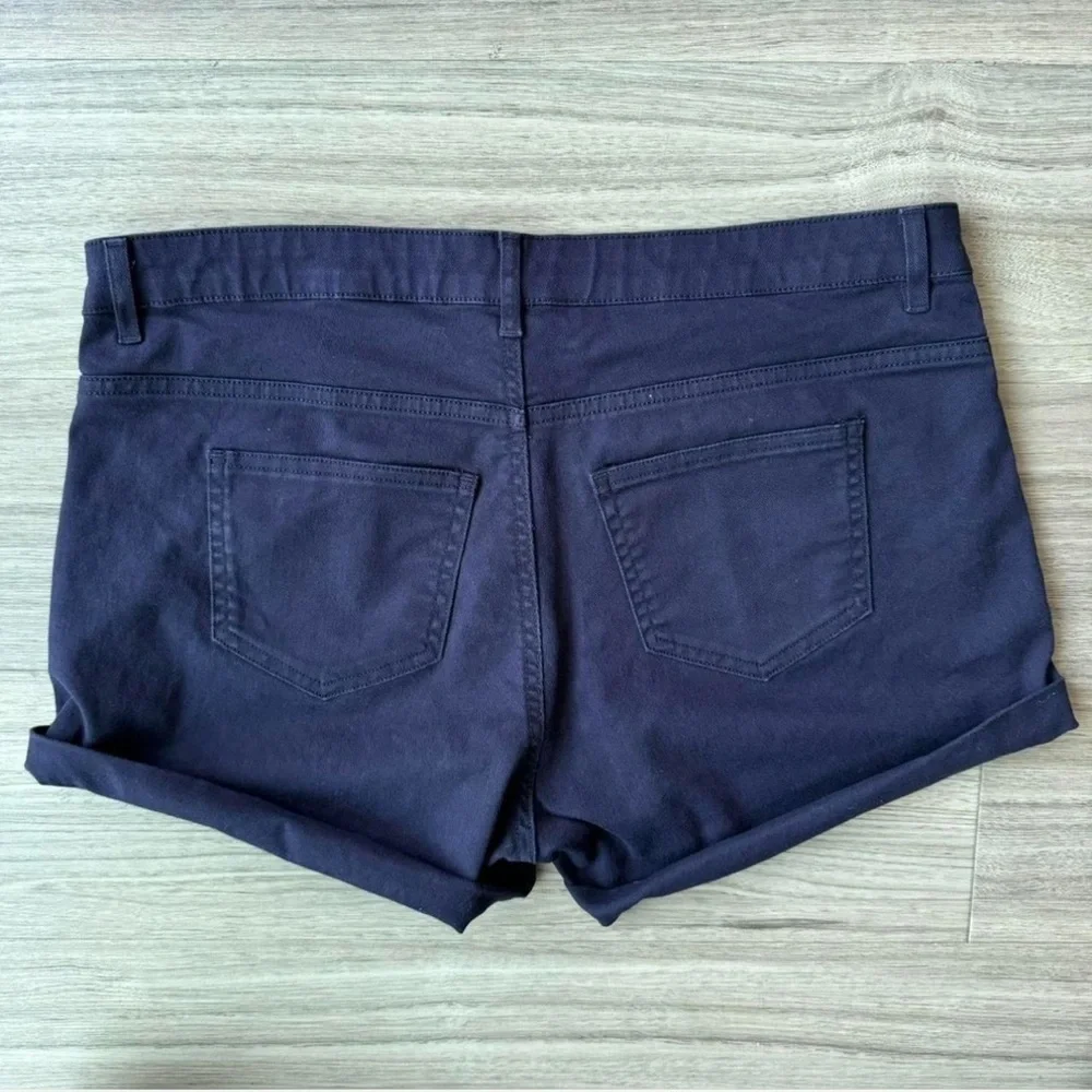 H&M Navy Blue Cotton Shorts Size 10 - Picture 3 of 5